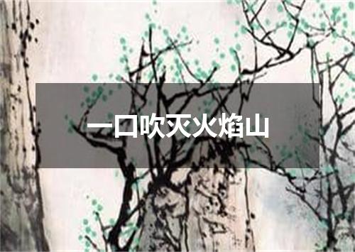 一口吹灭火焰山