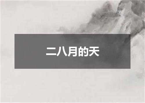 二八月的天
