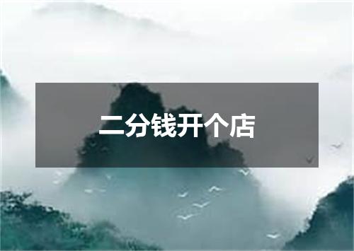 二分钱开个店