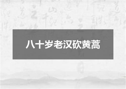 八十岁老汉砍黄蒿