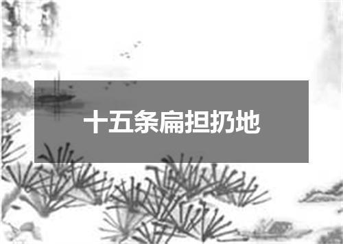 十五条扁担扔地