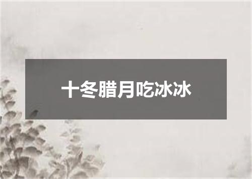 十冬腊月吃冰冰
