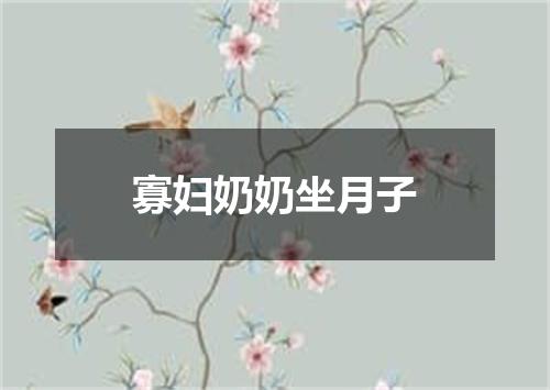 寡妇奶奶坐月子