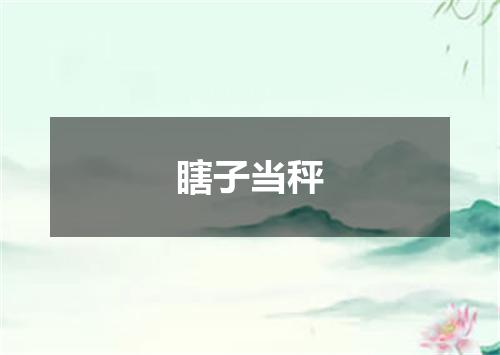 瞎子当秤
