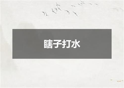 瞎子打水