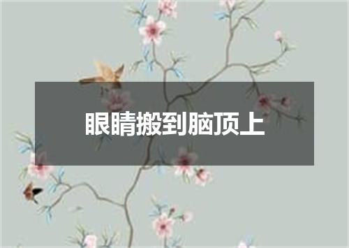 眼睛搬到脑顶上