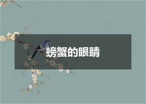 螃蟹的眼睛