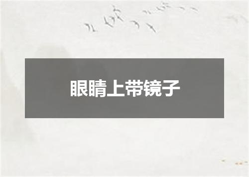 眼睛上带镜子