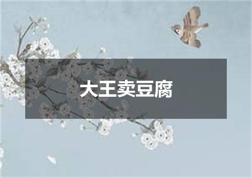 大王卖豆腐