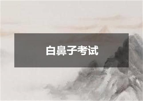 白鼻子考试