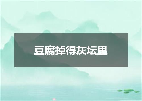 豆腐掉得灰坛里