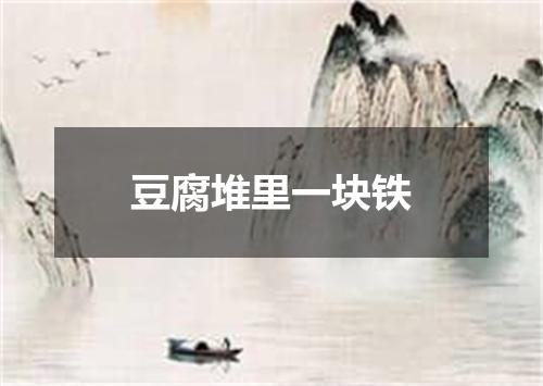 豆腐堆里一块铁