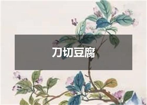 刀切豆腐
