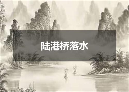 陆港桥落水