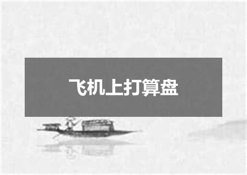 飞机上打算盘