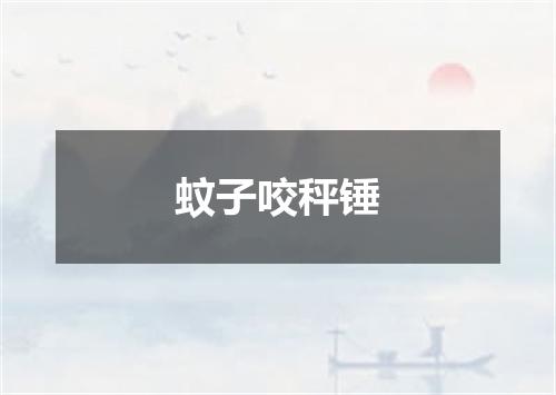 蚊子咬秤锤