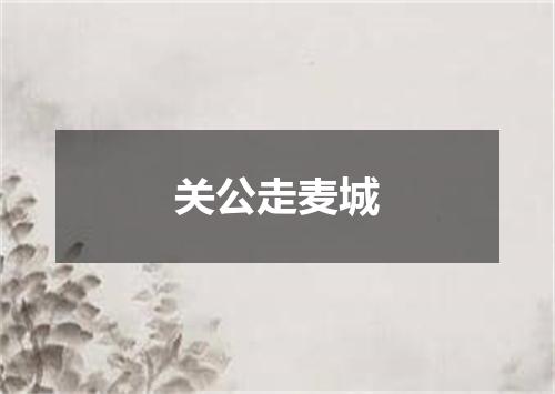 关公走麦城