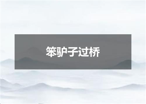 笨驴子过桥