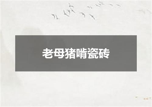 老母猪啃瓷砖
