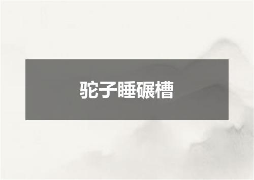 驼子睡碾槽