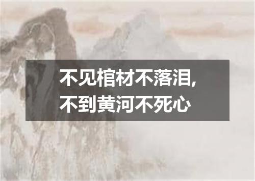 不见棺材不落泪,不到黄河不死心