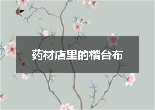 药材店里的楷台布