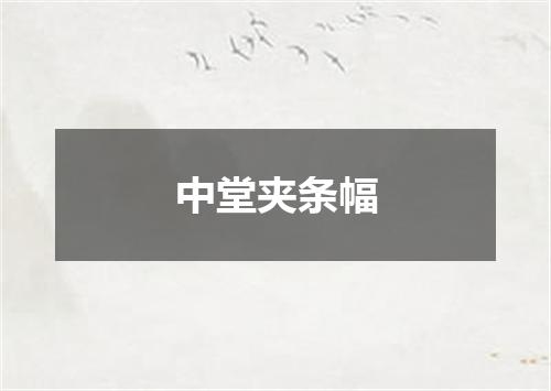 中堂夹条幅