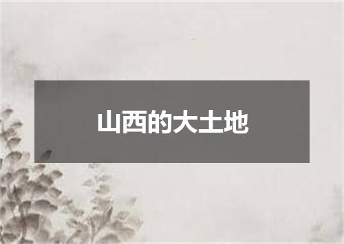 山西的大土地