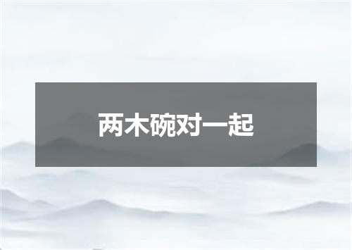 两木碗对一起
