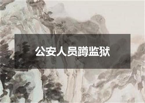 公安人员蹲监狱