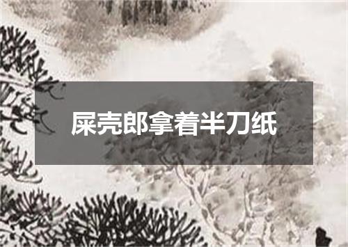 屎壳郎拿着半刀纸