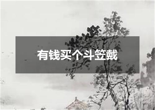 有钱买个斗笠戴
