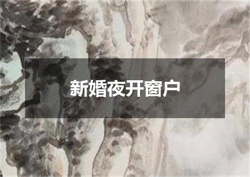 新婚夜开窗户