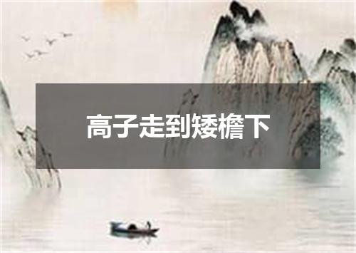 高子走到矮檐下