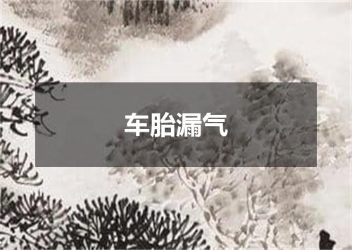 车胎漏气