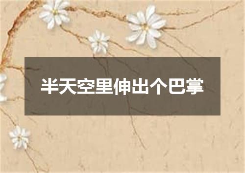 半天空里伸出个巴掌