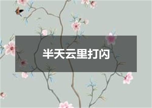 半天云里打闪