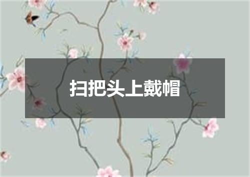 扫把头上戴帽