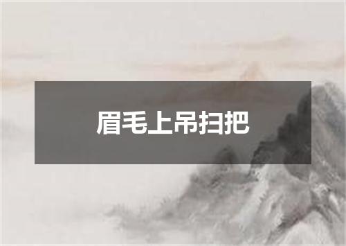 眉毛上吊扫把