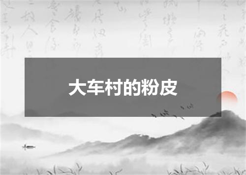 大车村的粉皮