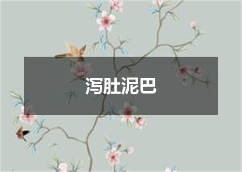 泻肚泥巴