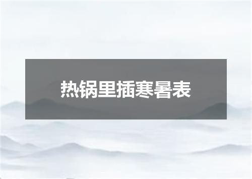 热锅里插寒暑表