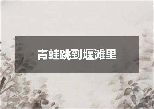 青蛙跳到堰滩里
