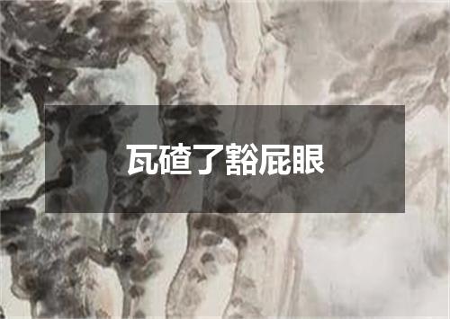 瓦碴了豁屁眼