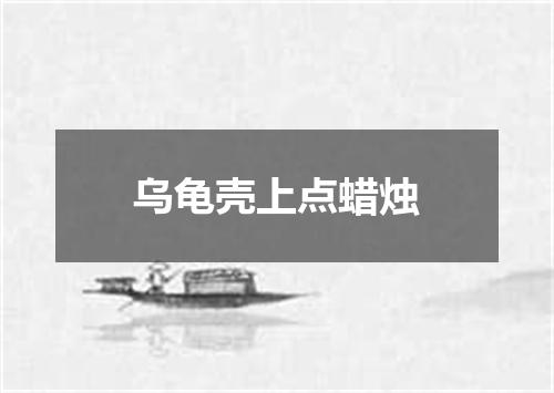 乌龟壳上点蜡烛