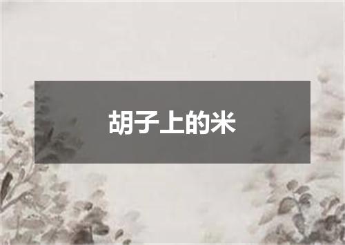 胡子上的米