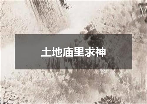 土地庙里求神