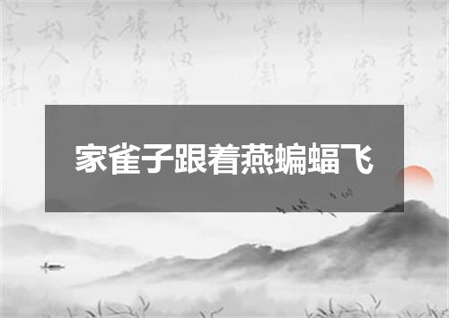 家雀子跟着燕蝙蝠飞