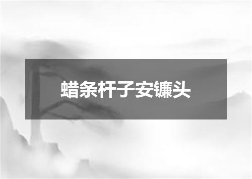 蜡条杆子安镰头