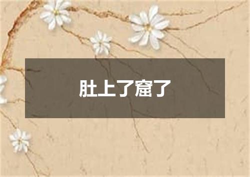 肚上了窟了